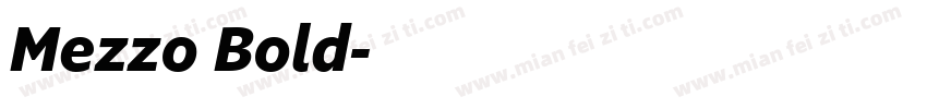 Mezzo Bold字体转换